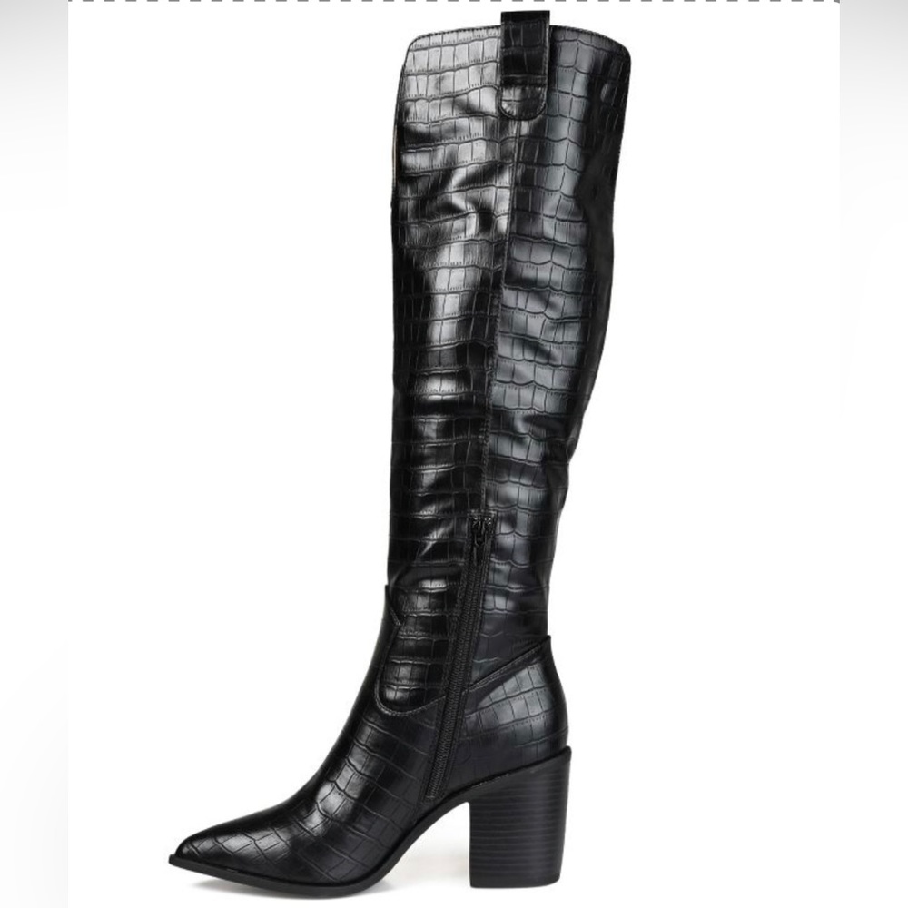 Journee Collection Womens Therese Tru Comfort Foam Stacked Heel Knee High Boots